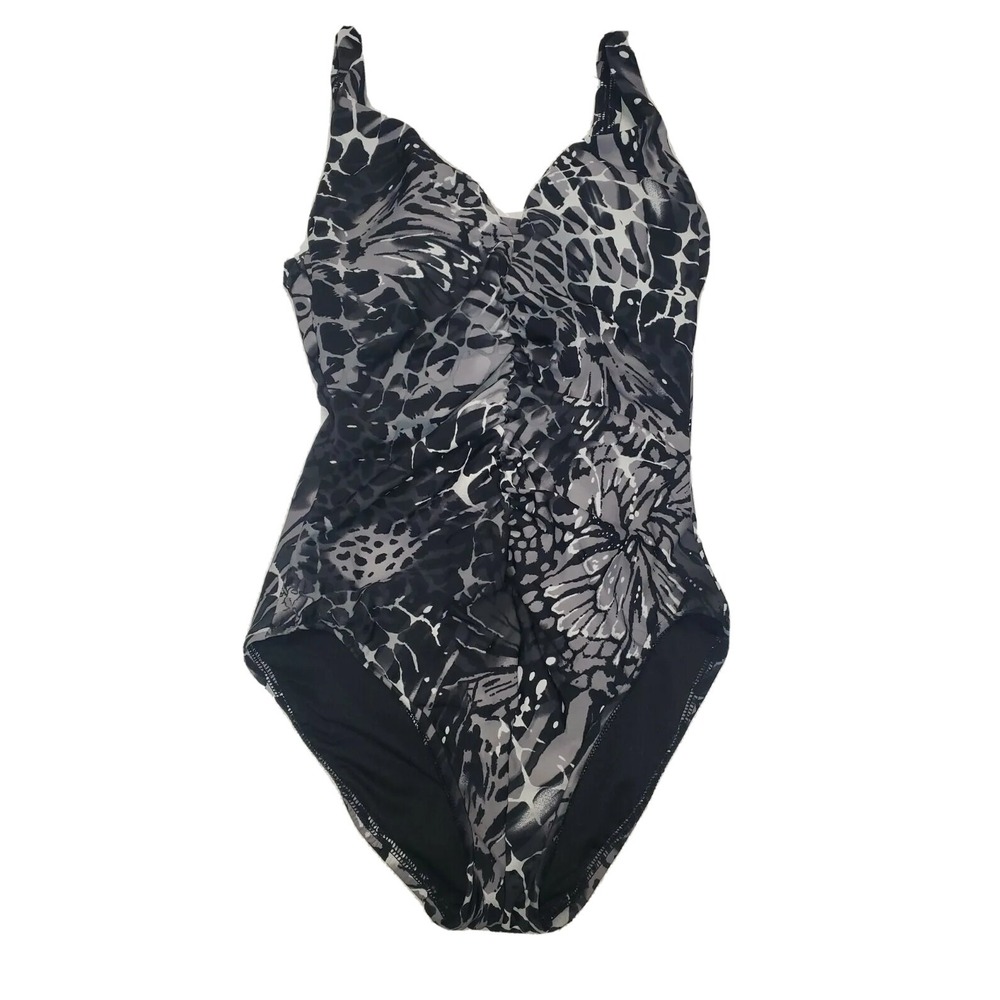 aqua green swimsuit One Piece Small Womens Black Gray
